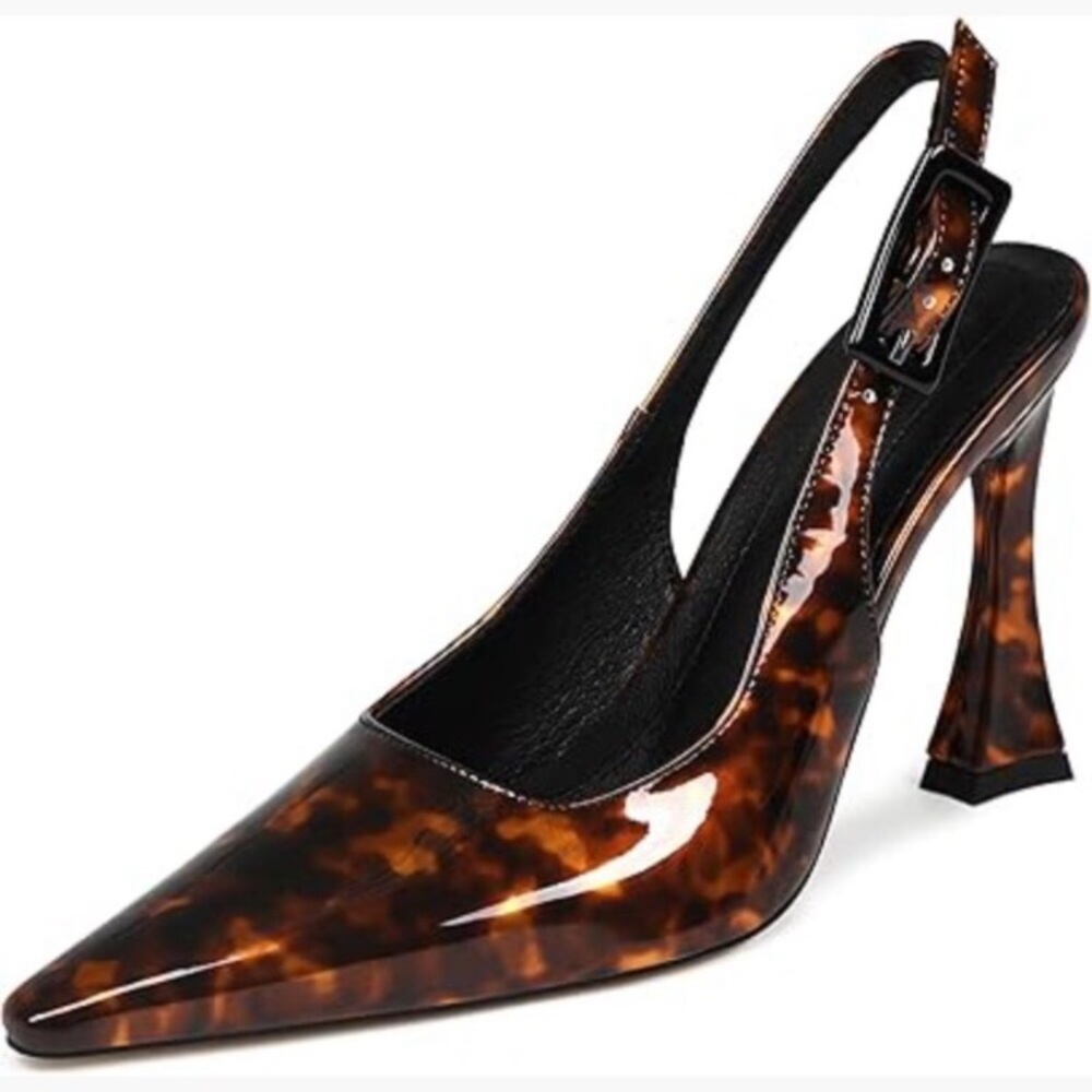 Slingback Leopard Pointed Toe Stiletto Pumps High Heels Dress Shoes new
